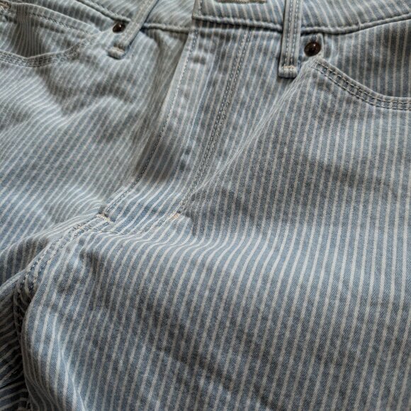 Abercrombie Pinstripe Blue Shorts - Picture 4 of 4